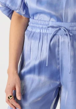 blauwe dante6 pantalon soir shimmer wide leg pants