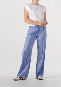 blauwe dante6 pantalon soir shimmer wide leg pants