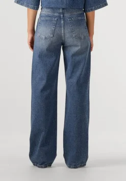 blauwe dante6 wide jeans nuit rhiestone wide leg jeans
