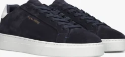 blauwe filling pieces lage sneakers tiebreak suede