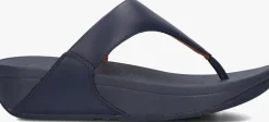 blauwe fitflop slippers lulu leather toe-post
