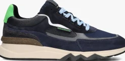 blauwe floris van bommel lage sneakers sfm-10234 de zager