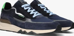 blauwe floris van bommel lage sneakers sfm-10234 de zager