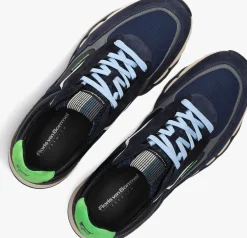 blauwe floris van bommel lage sneakers sfm-10234 de zager