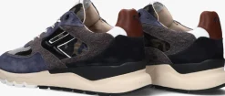 blauwe floris van bommel lage sneakers sfm-10154 de treener