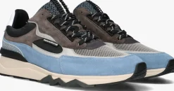 blauwe floris van bommel lage sneakers sfm-10234 de zager