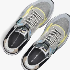 blauwe floris van bommel lage sneakers sfm-10136 de zager