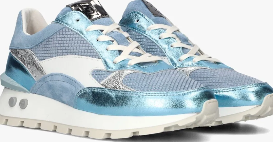 blauwe floris van bommel lage sneakers sfw-10098 blokki