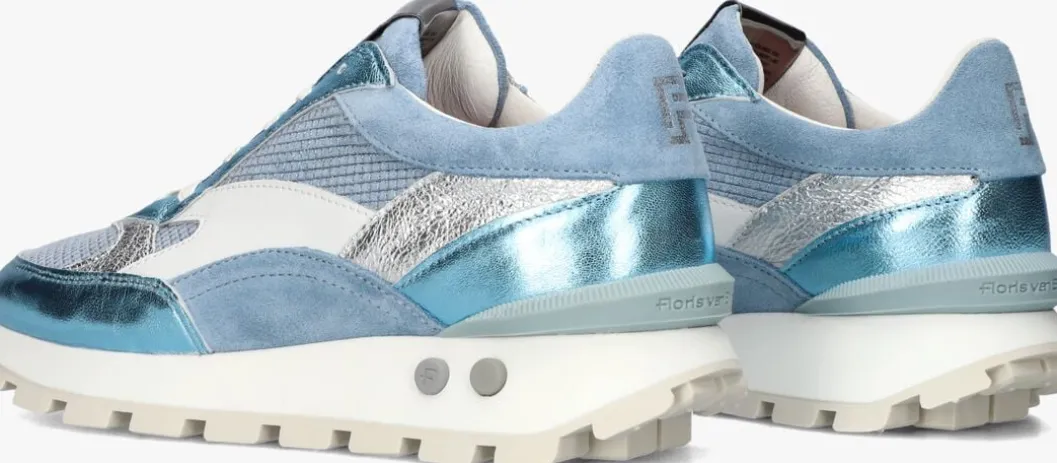 blauwe floris van bommel lage sneakers sfw-10098 blokki