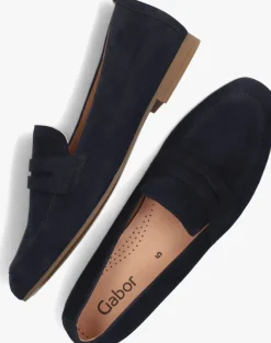 blauwe gabor loafers 213