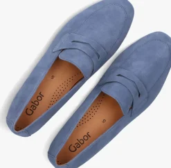blauwe gabor loafers 213