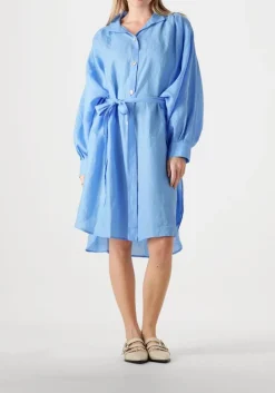 blauwe greek archaic kori midi jurk 130463