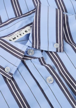 blauwe haute l'amitié blouses button down stripe shirt