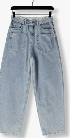 blauwe haute l'amitié wide jeans flip waist pocket tall jeans