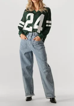 blauwe haute l'amitié wide jeans flip waist pocket tall jeans