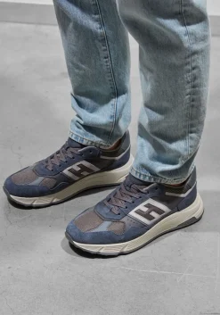 blauwe hogan lage sneakers hyperlight allacciato