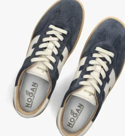 blauwe hogan lage sneakers cool allacciato h