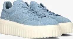 blauwe hogan lage sneakers h-stripes