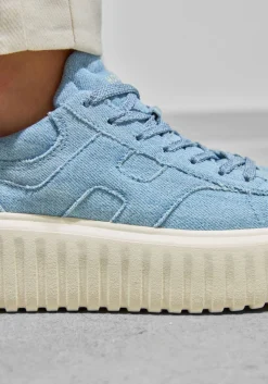 blauwe hogan lage sneakers h-stripes