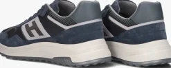 blauwe hogan sneakers mesh combi runner