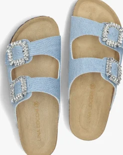 blauwe lina locchi slippers 12394