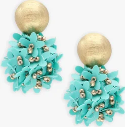 blauwe lott. gioielli sieraad sq sequin flower globe s