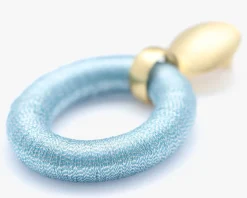 blauwe lott. gioielli sieraad si oval with bead threated l