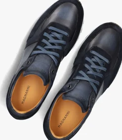 blauwe magnanni lage sneakers combi runner