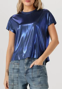 blauwe mos mosh top mmnivola o-neck metallic tee
