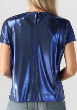 blauwe mos mosh top mmnivola o-neck metallic tee