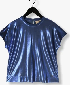 blauwe mos mosh top mmnivola o-neck metallic tee