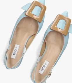 blauwe notre-v slingbacks 3341