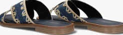 blauwe notre-v slippers 23172