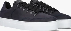 blauwe nubikk lage sneakers jagger roman
