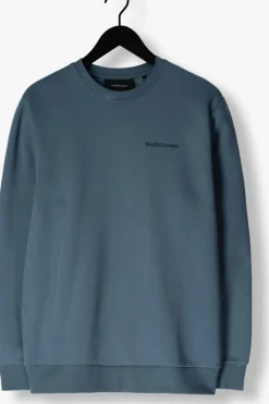 blauwe peak performance sweater original small logo crew men