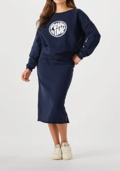 blauwe penn & ink midirok skirt