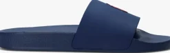 blauwe polo ralph lauren badslippers p.slide