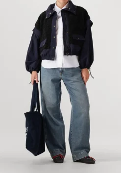 blauwe posa mocassins boat loafer veg-shearling