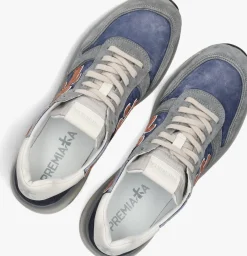 blauwe premiata lage sneakers mick