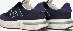 blauwe premiata lage sneakers cassie