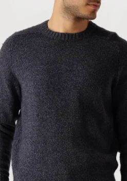 blauwe profuomo trui pullover crew neck
