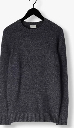 blauwe profuomo trui pullover crew neck