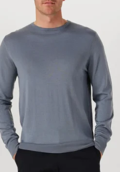 blauwe profuomo trui pullover crewneck merino