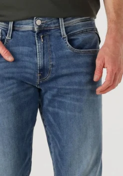 blauwe replay straight leg jeans anbass