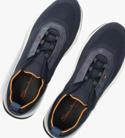 blauwe santoni lage sneakers flin