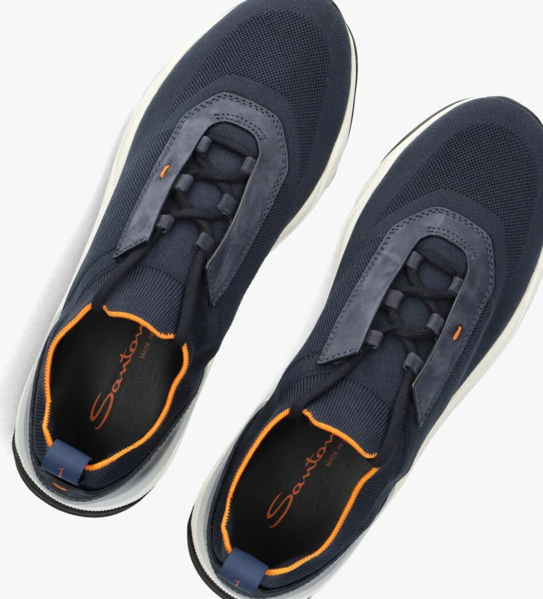 blauwe santoni lage sneakers flin