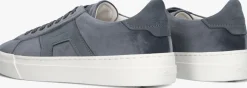 blauwe santoni lage sneakers velvet sneaker