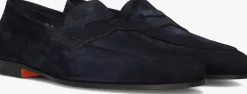 blauwe santoni loafers 18837 carlo