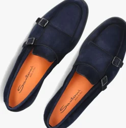 blauwe santoni loafers pura