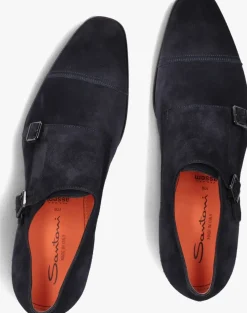 blauwe santoni nette schoenen levante 18085